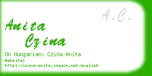 anita czina business card